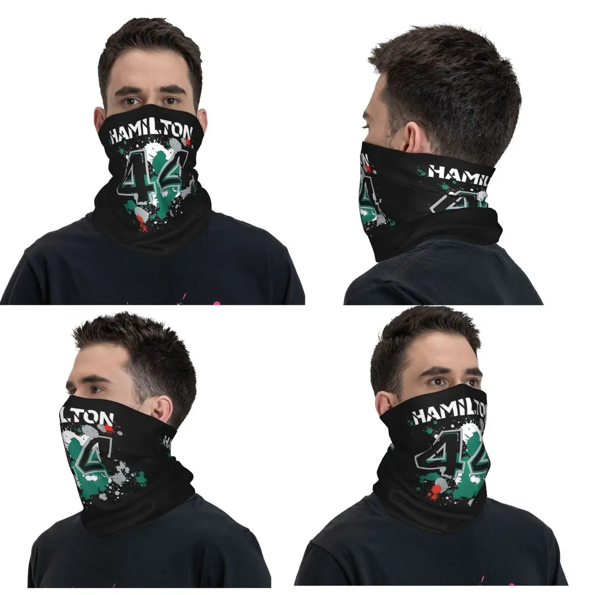 Lewis Hamilton 44 Bandana Neck Gaiter Printed Wrap Scarf Multifunction Balaclava Cycling Unisex Adult Winter