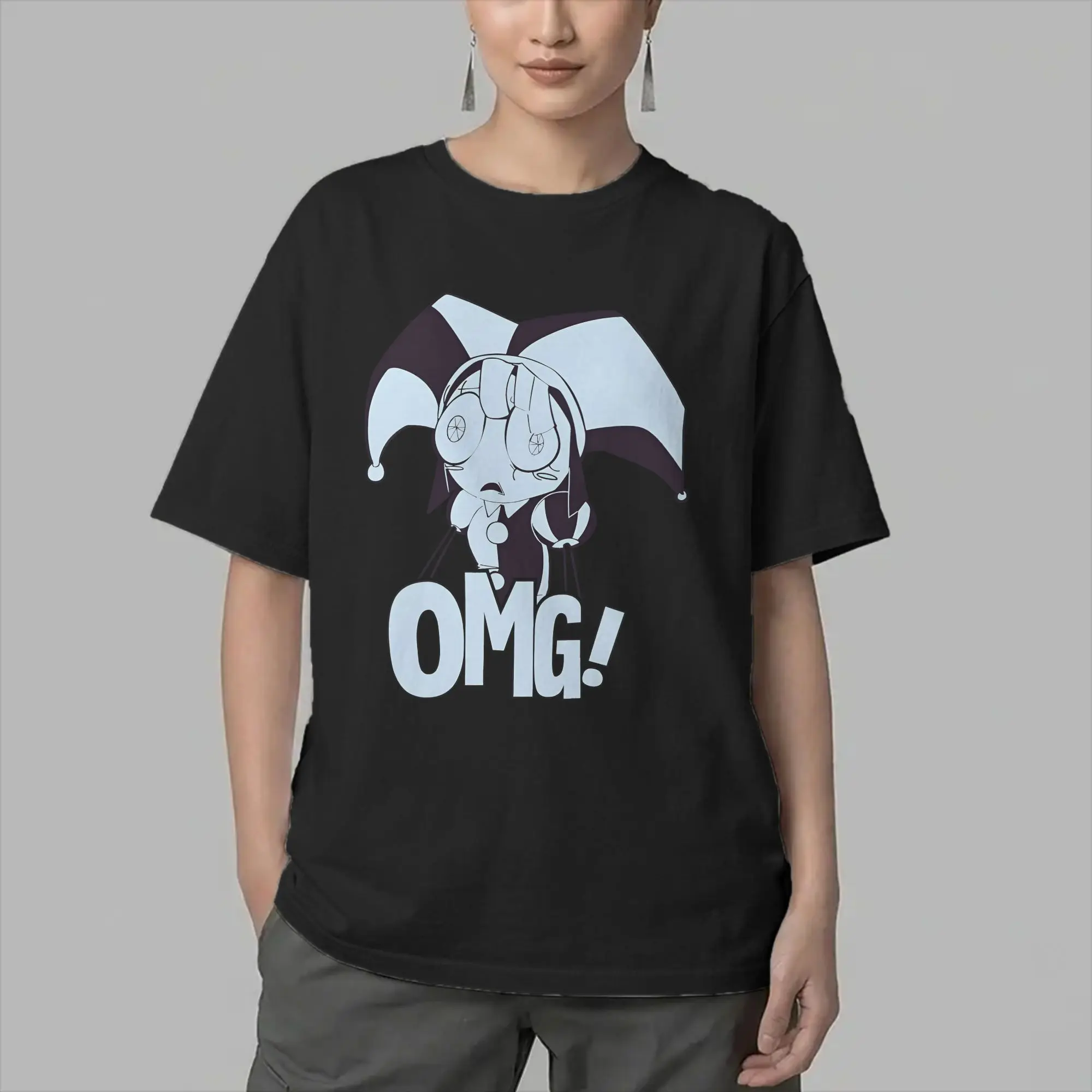 Worlds of Wonder T-Shirts Men Crewneck Pure Cotton T Shirts Cartoon Digitals Circus Short Sleeve Tee Shirt Gift Idea Clothing