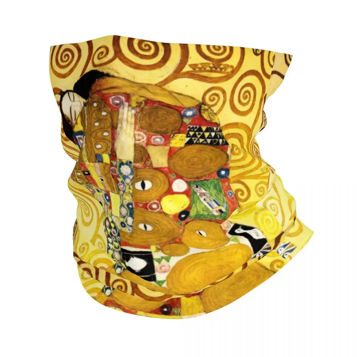 Gustav Klimt The Embrace Bandana Winter Neck Warmer Women Windproof Wrap Face Scarf for Hiking Painting Art Gaiter Headband