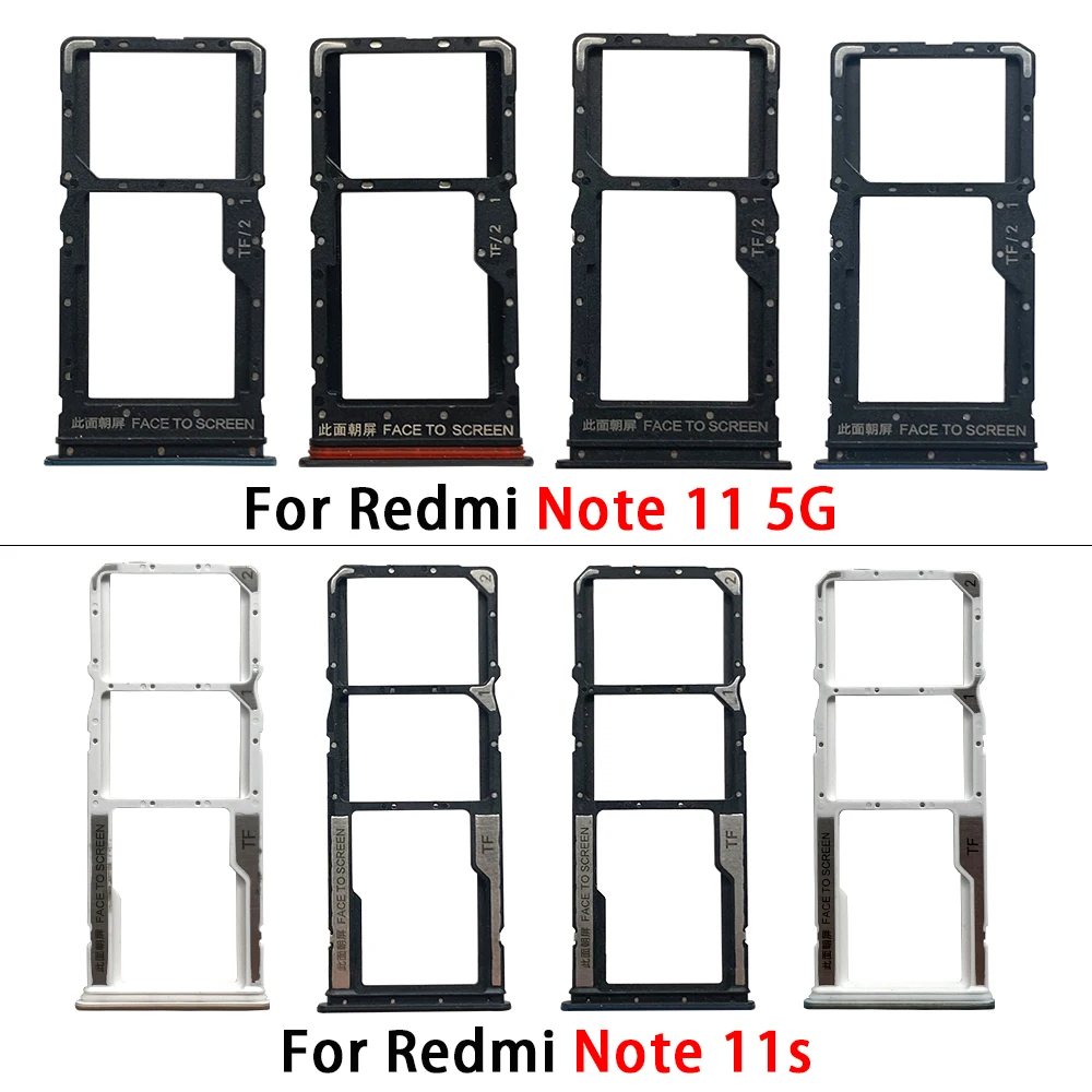 Sim Card Tray For Xiaomi Redmi Note 11 11S 11 Pro 4G 5G Dual Micro SIM Card Slot Tray Holder SD Card Reader Parts