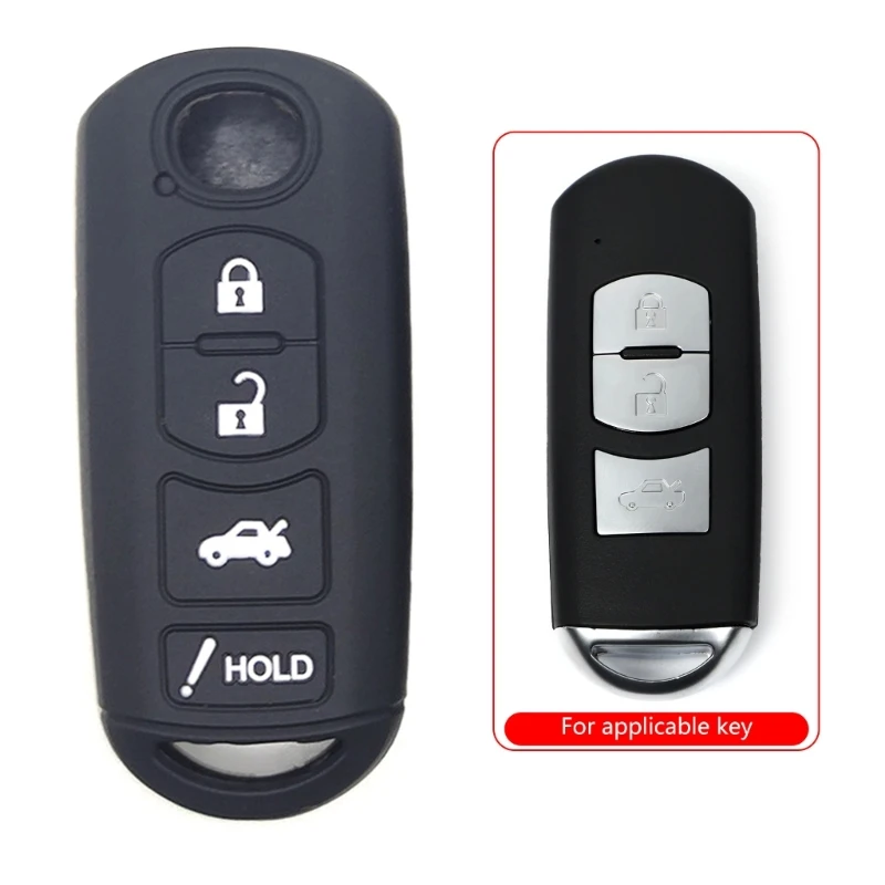 Silicone Keyless Entry Remote Control Keys Cover Case Protector Replacements For 2 3 6 Demio Atenza Axela 4 Buttons T3EF