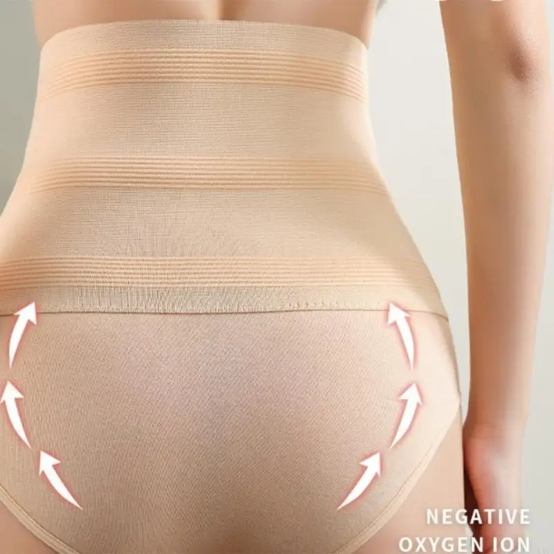 

L5YC Women's High Waist Shaping Underwear Thong with Elastic Band Tummy Control Body Shaper Slimming Girdle Panty Briefs