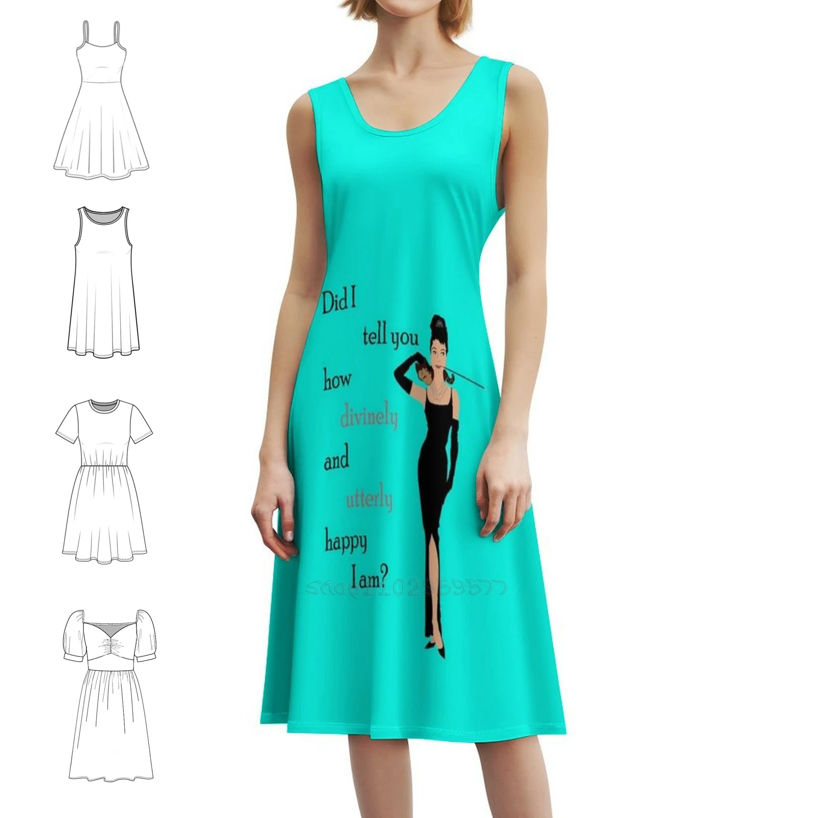 

Happy At Boho Chic Dress Elegant Fashion Beach Wedding Party Gown Audrey Hepburn Holly Golightly Woman Clothes