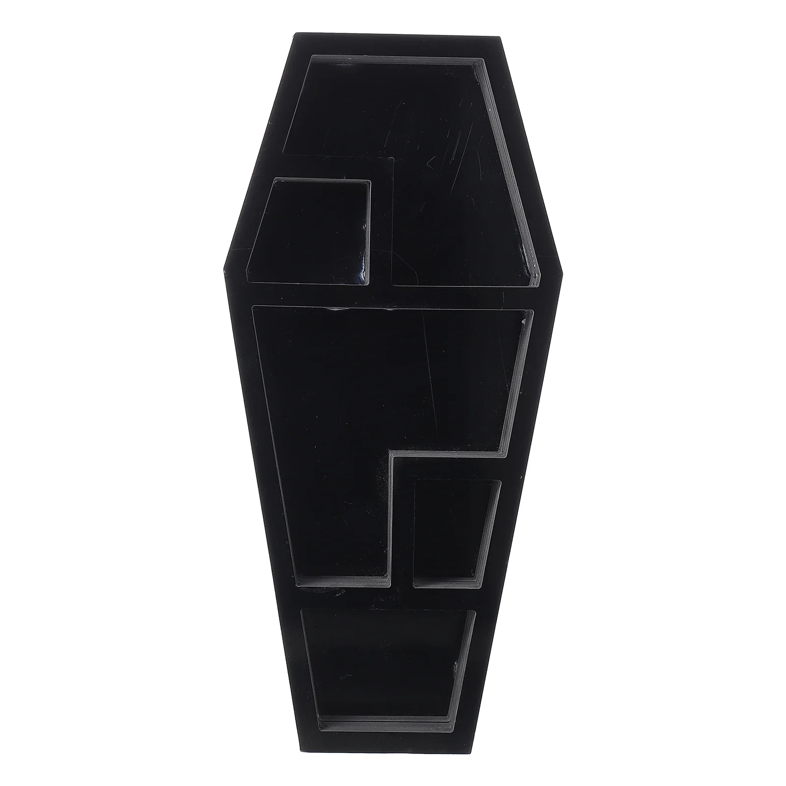 

Coffin Storage Rack Novelty Halloween Decor Treat Table Shaped Holder Plastic Adornments Accessories