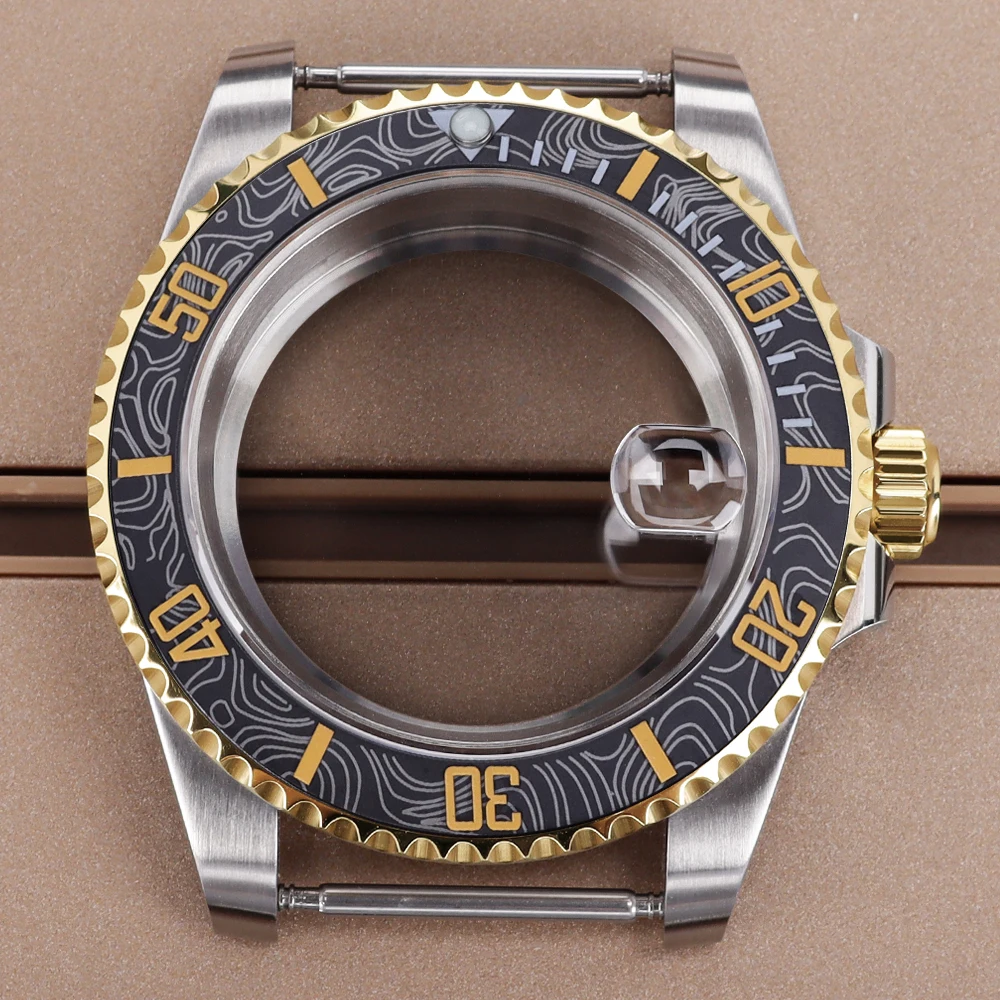 40mm Luxury Watch Case Sloping Bezel for Submariner NH35 NH36 NH34/38 Miyota8215 ETA2824 Movement Sapphire Glass 200M Waterproof