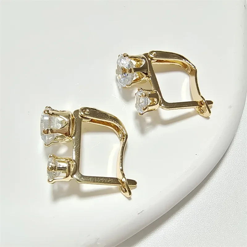 Geometric circle drop earrings image 3