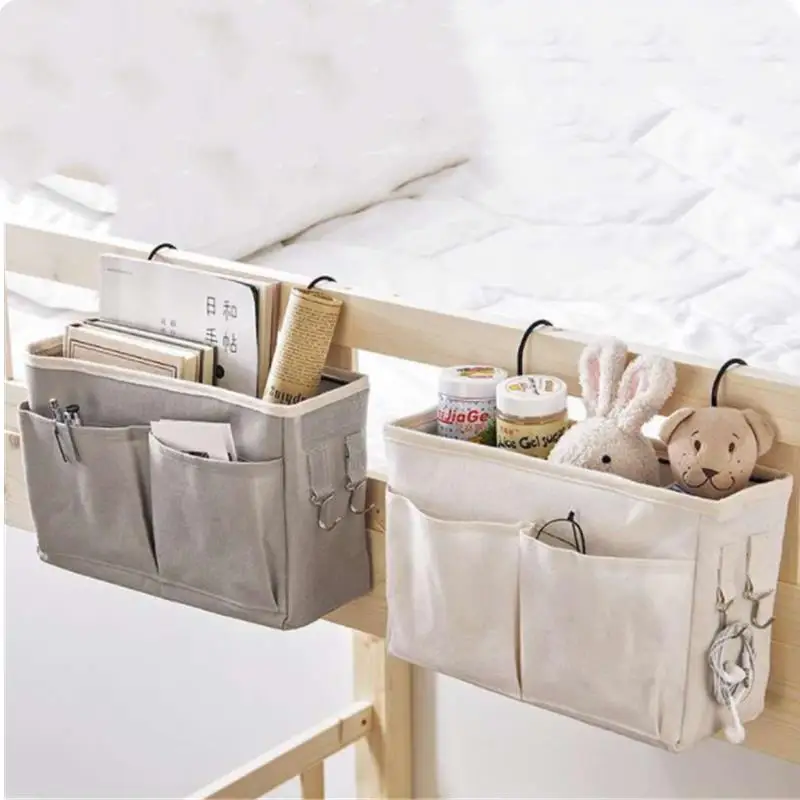 Bedside Caddying Bed Organizer Storage Bag Pocket for Dorm Rooms Rails Bedroom Dorm Kitchen Organization Storage Bag Pocket