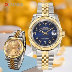 OUMASHI DESIGN 39mm Men Mechanical Watch Luxury Automatic Watch Sport Stainless Steel 100M Waterproof Watch for Men