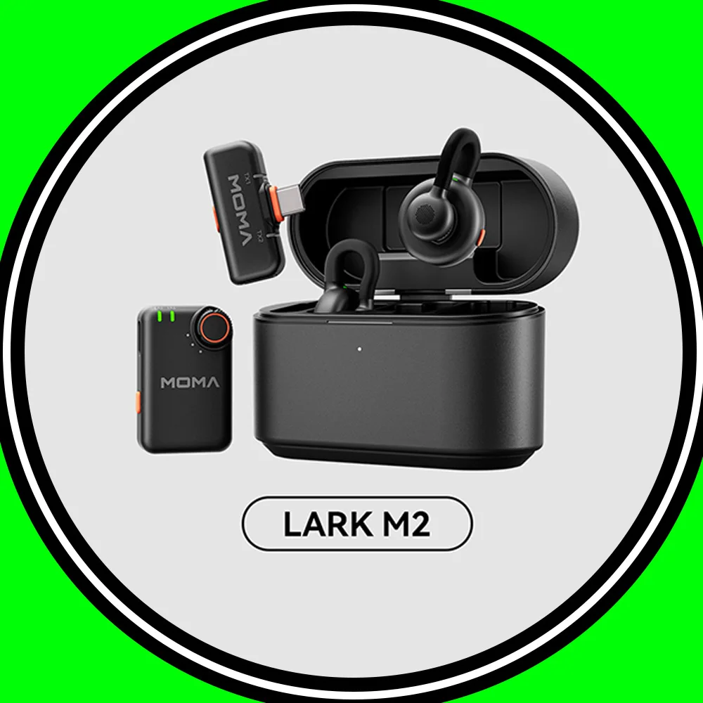 

Hollyland LARK M2 Wireless Lavalier Microphone 48KHz 24Bit 300m Range 10H Worktime Wireless Microphone for Photography Vlog Live