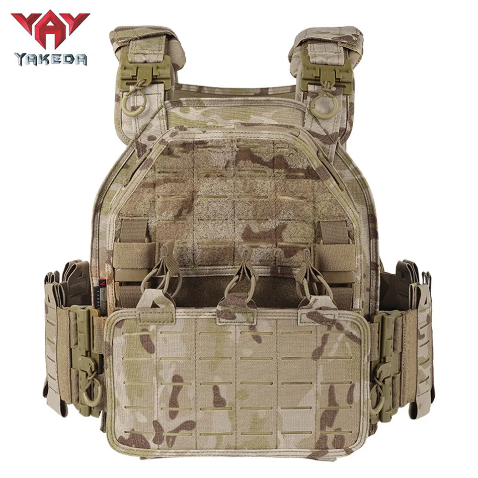 Yakeda Quick Disassemble 1000D Wear-resistant Tactical Vest Chest Rig Adjustable Elasticity CS Molle Vest Tactical Accessories