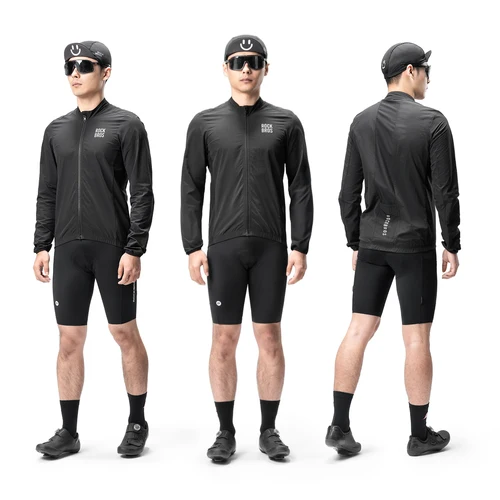 Imagen 2 del producto Chaqueta de ciclismo ROCKBROS, ropa ligera a prueba de viento, cortavientos de manga larga para bicicleta, chaqueta reflectante transpirable, talla europea
