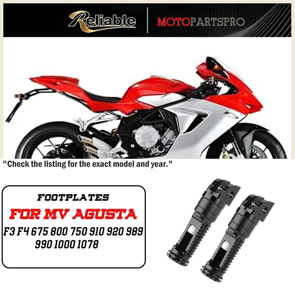 

For MV Agusta 2023 Front Footrest Foot Peg F3 F4 675 800 750 910 920 989 990 1000 1078 Brutale Dragster Motorcycle Rider Pedal