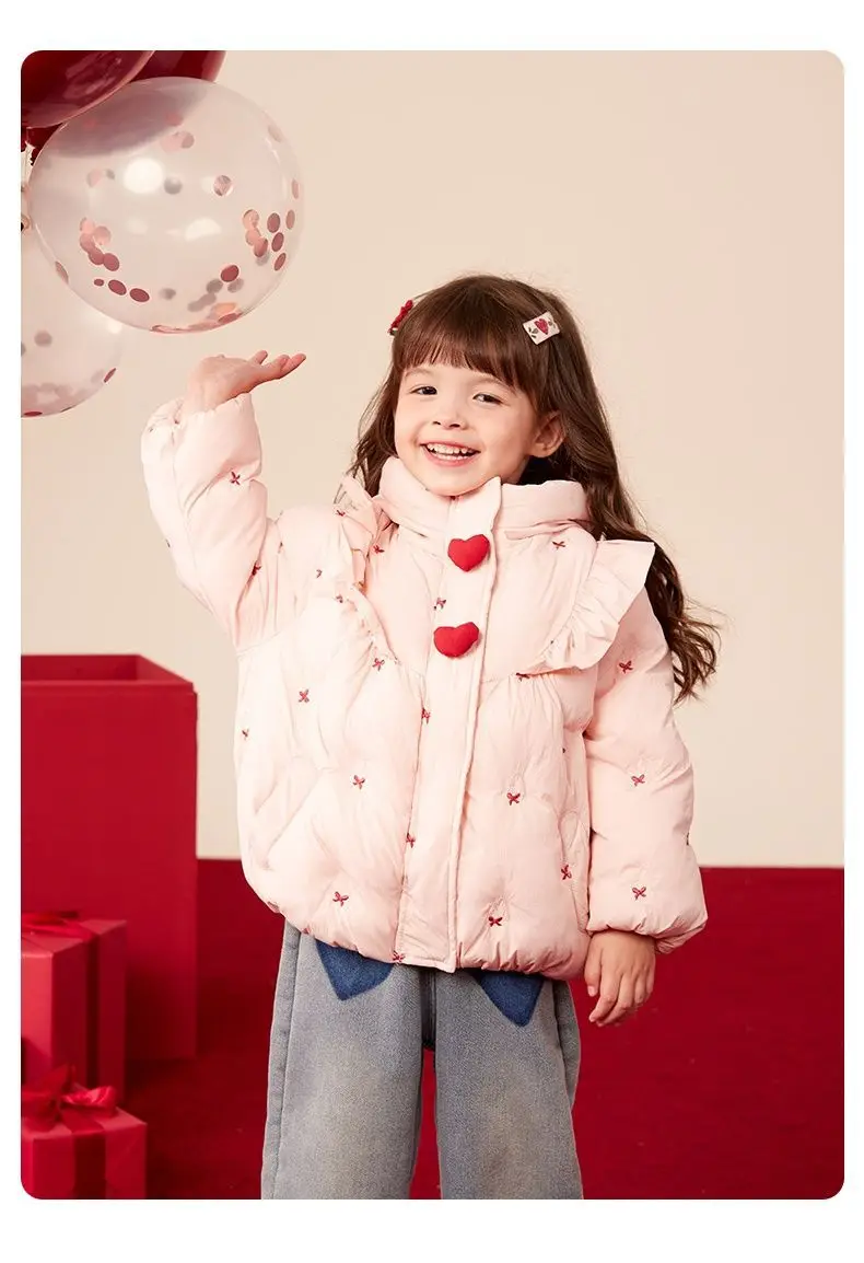 

Хлопковое пальто, новый стиль, модная и удобная детская куртка с толстым ворсом, милая розовая зимняя теплая куртка 2025