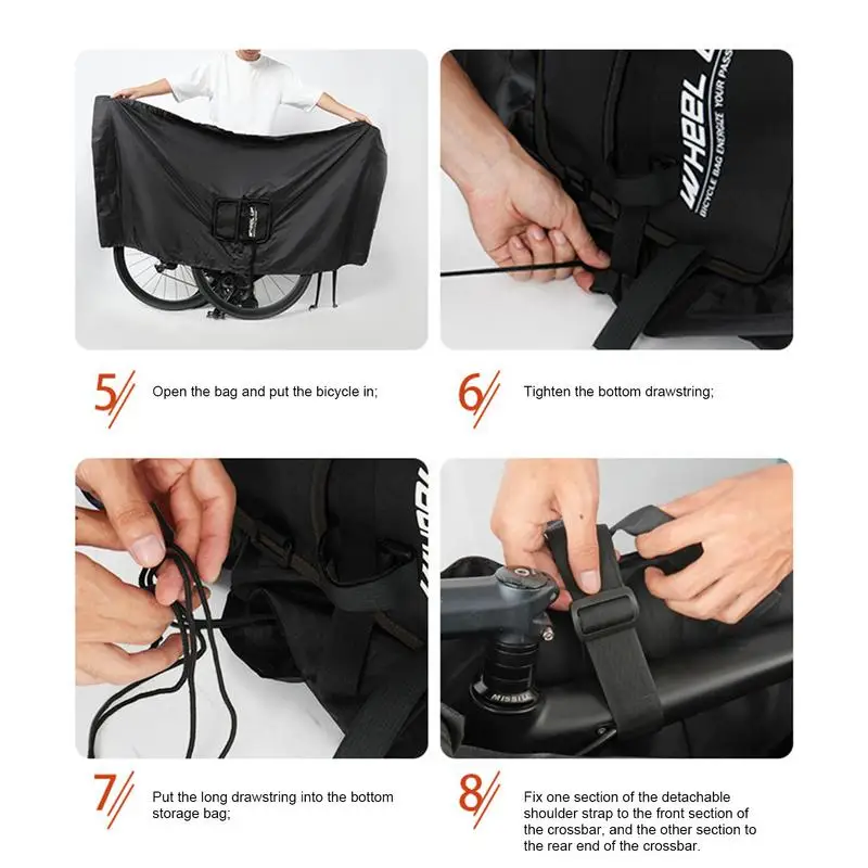 Bike Travel Bag Bicycle Travel Case For Transport Bike Carry Bag Bike Frame Bag Bike Transport Bag Bicycle Storage Bag For Cars