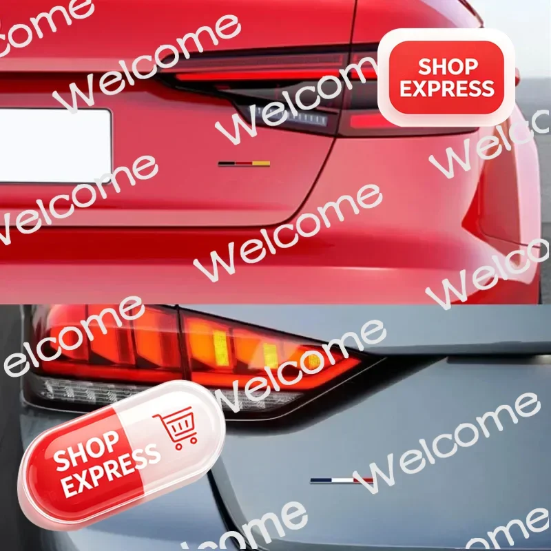 Badge Sticker 3D Car Styling Germany France Italy Flag National Flag car Fender trunk Decal Emblem For RAV4 Prius Camry Crown