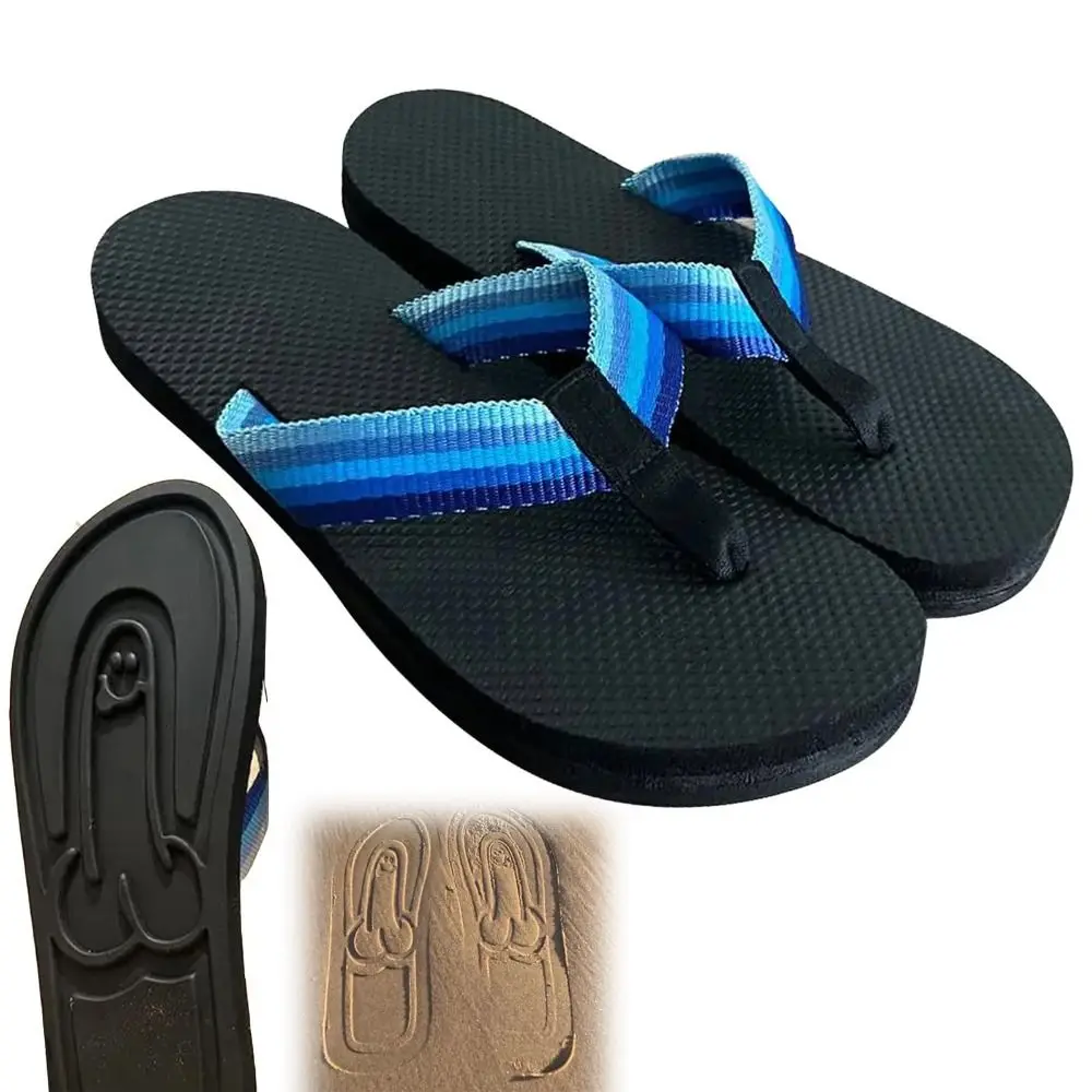 1 Paar Cadeaus 4 Maat Verborgen Flops Creatieve Nieuwigheid Grappige Dick Flip-Flop Originaliteit Speelse Sneldrogende Slippers Volwassen Mannen