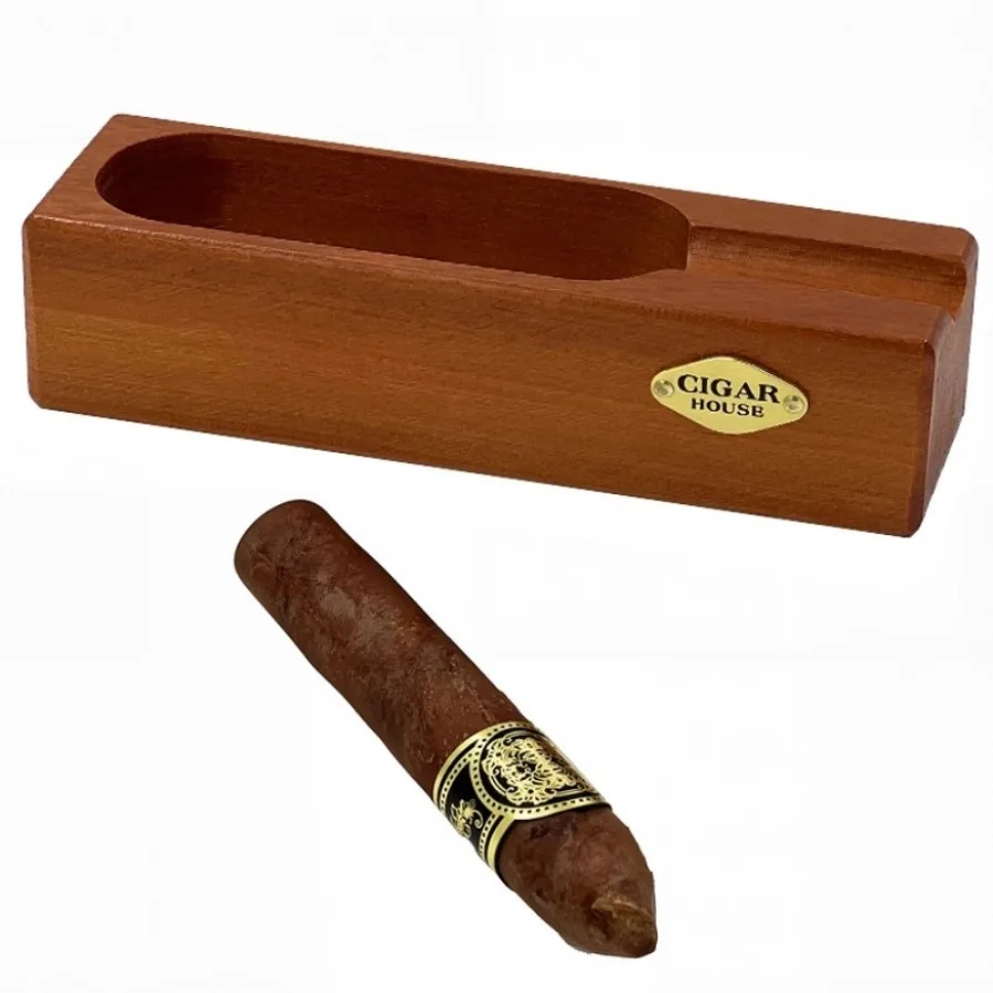 

Retro Cedar Solid Wood Portable Ashtray Single Cigar Holder Home Ashtray for Cigar Cigarette Ashtray Gift Smoking Accessories