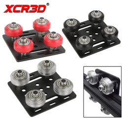 XCR3D 3D Printer Parts V Gantry Plat Set Special Slide Plate Pulley For 2020 V-slot Aluminum Profiles Wheels