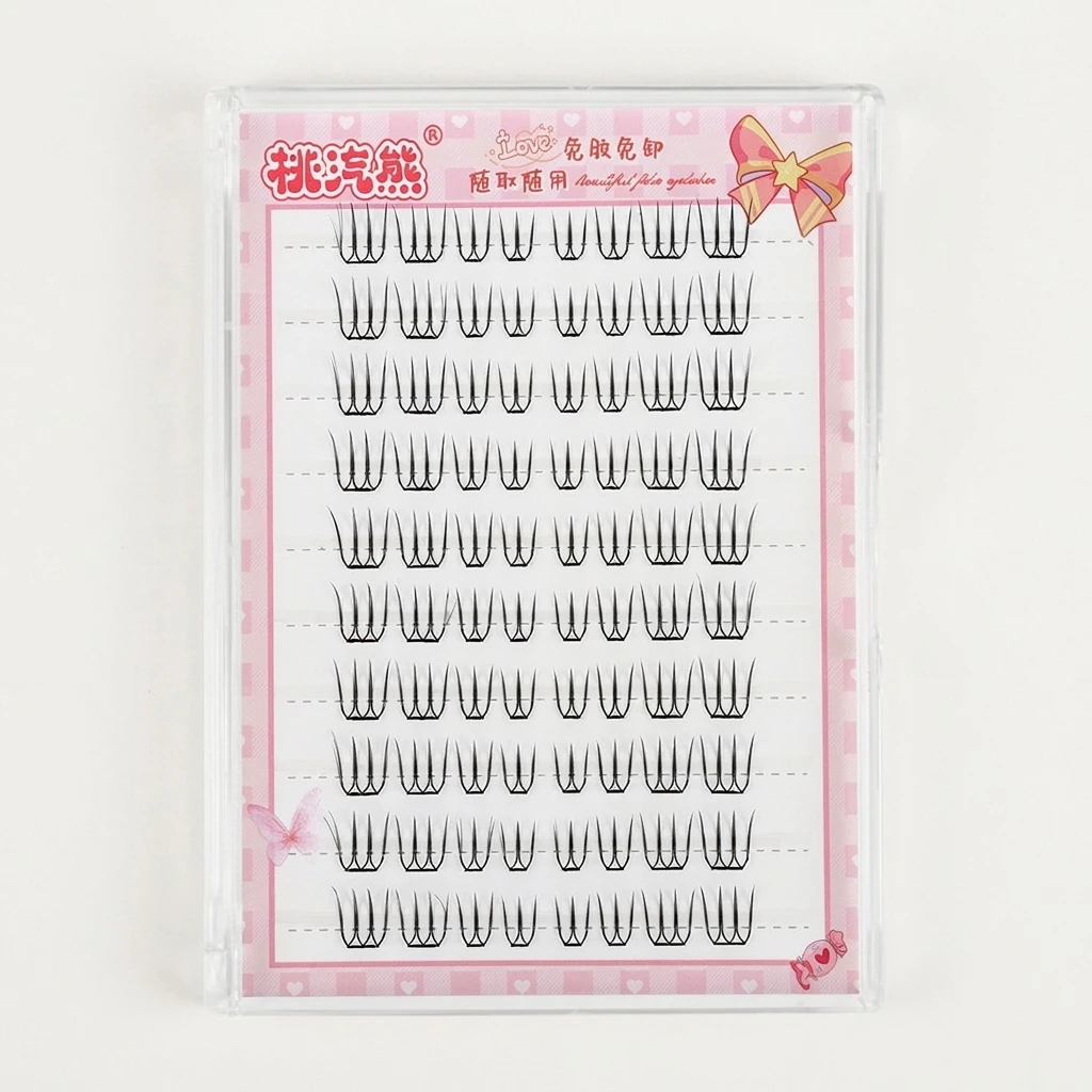 Soft Synthetic Fiber Thin Strip False Eyelashes for Various Eye Shapes