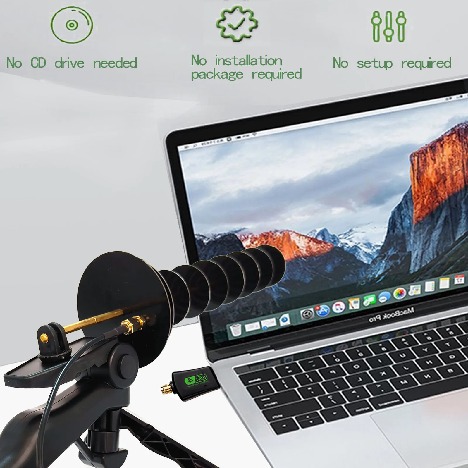 16dBi 2.4GHz WIFI Yagi Directional Antenna USB Wireless Adapter Laptop Desktop pc Long Range Receive Or Transmit Signal