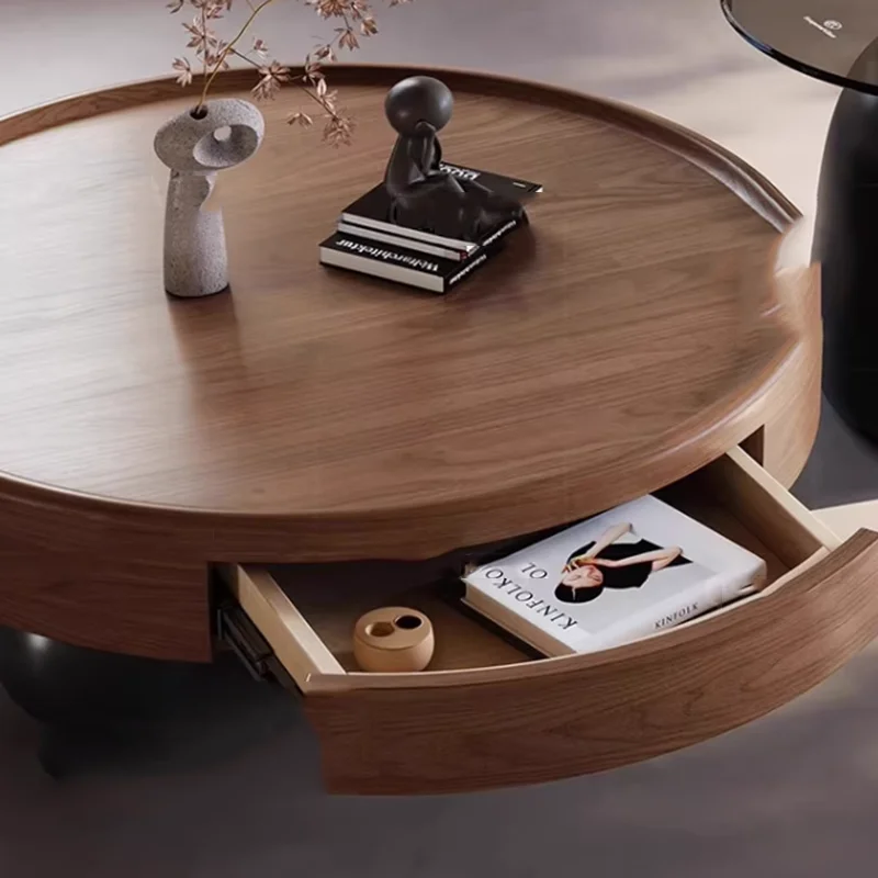 طاولة القهوة الخشبية الصلبة البني ديكور غرفة المعيشة تصميم فاخر طاولة القهوة الحديثة الشمال مصمم الأريكة Tisch أثاث المنزل