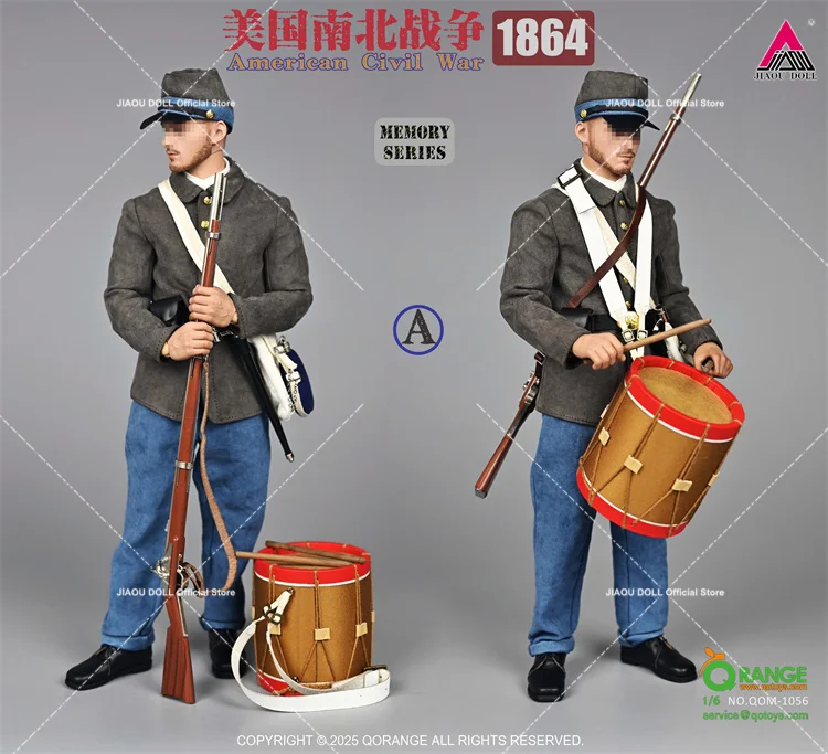 2025 Q4 QORANGE QOTOYS QOM-1056 1/6 Guerra da Independência da Pessoal Conjunto Completo 12 "Figura de Ação de Soldado Masculino Bonecas para Coleção