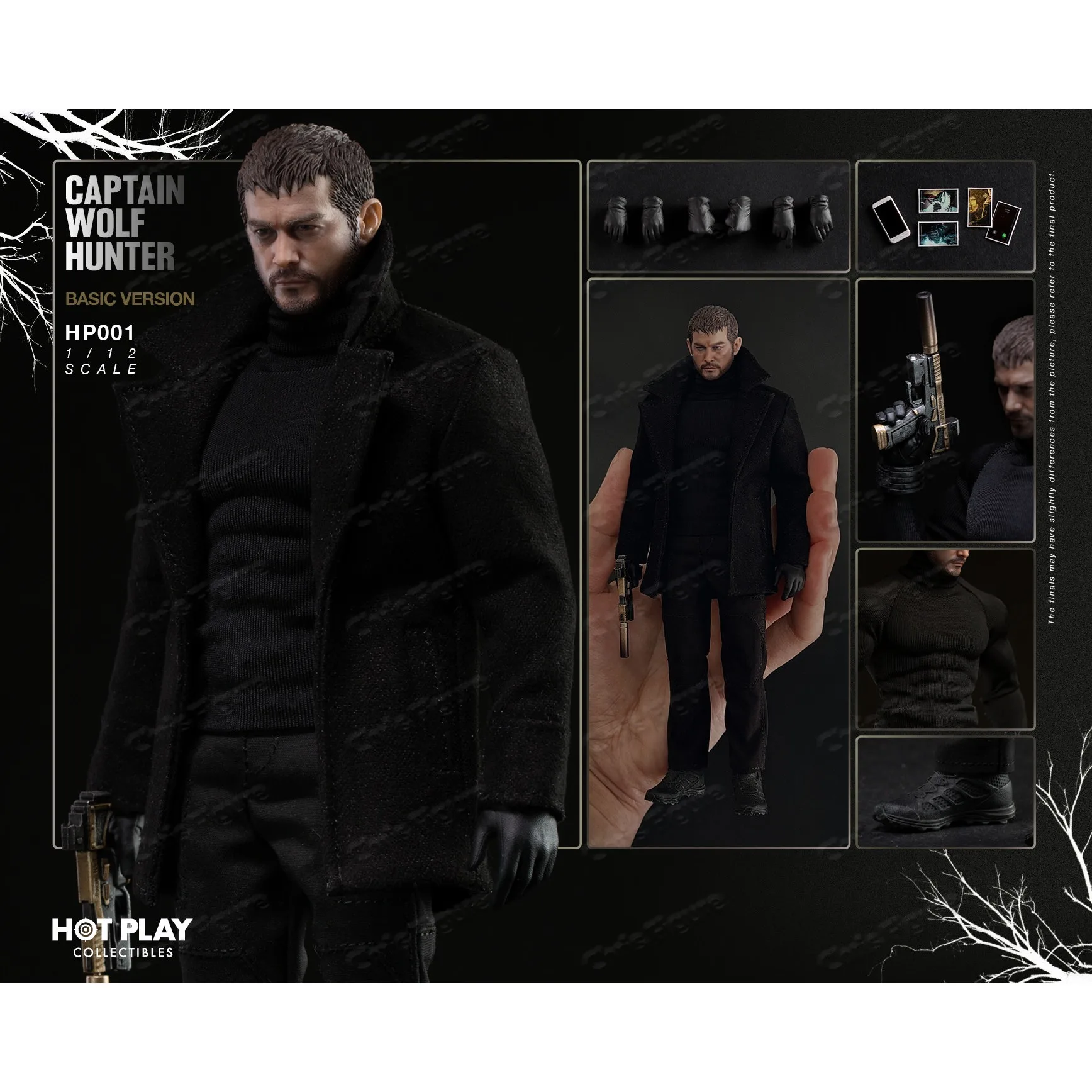 Vorverkauf, Authentische HOTPLAY HP001 1/12 Maßstab Artikulierte Actionfigur, Wolfjäger Kapitän Chris, Bewegliches Sammlermodell Spielzeug