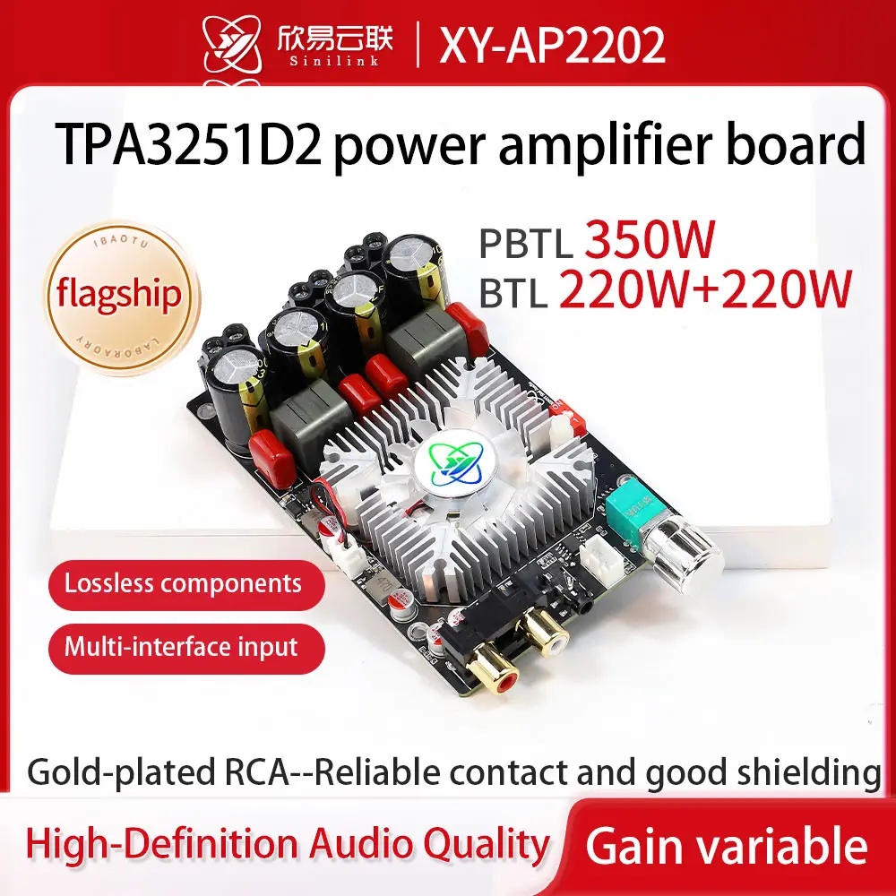 AP2202 2*220W Bridging 350W TPA3251 Power Amplifier Board Subwoofer Theater Audio Stereo Amp Board