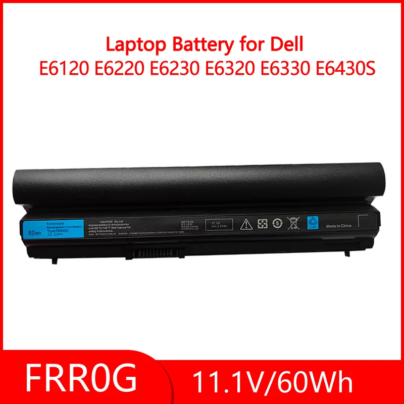 

Аккумулятор для ноутбуков Dell Latitude E6120 E6220 E6230 E6320 E6330 E6430S 7FF1K 823F9 9GXD5 CPXG0 60Wh FRR0G K4CP5 Y61CV J79X4