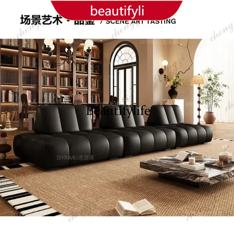 45 Modern Luxury All cowhide genuine leather sofa living rooms couch living room sofas Cube Single sofa home furniture
