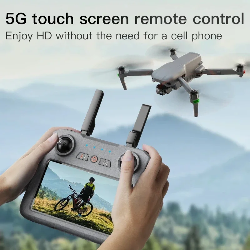 New 019 Drone 4K HD Camera Touch Screen 3-Axis Gimbal 360° Obstacle Avoidance FPV Brushless EIS Electronic RC Quadcopter Toys