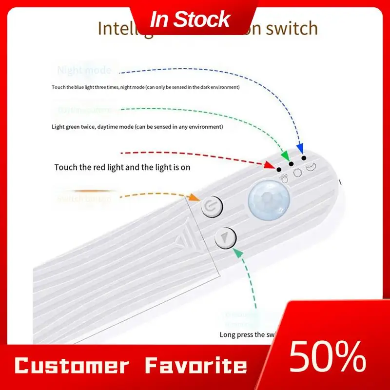 AT03 Top LED Light Strip PIR Motion Sensor Induction LED Strip 60Leds/M 2835Smd Under Bed Lamp For Closet Wardrobe Cabinet Stair