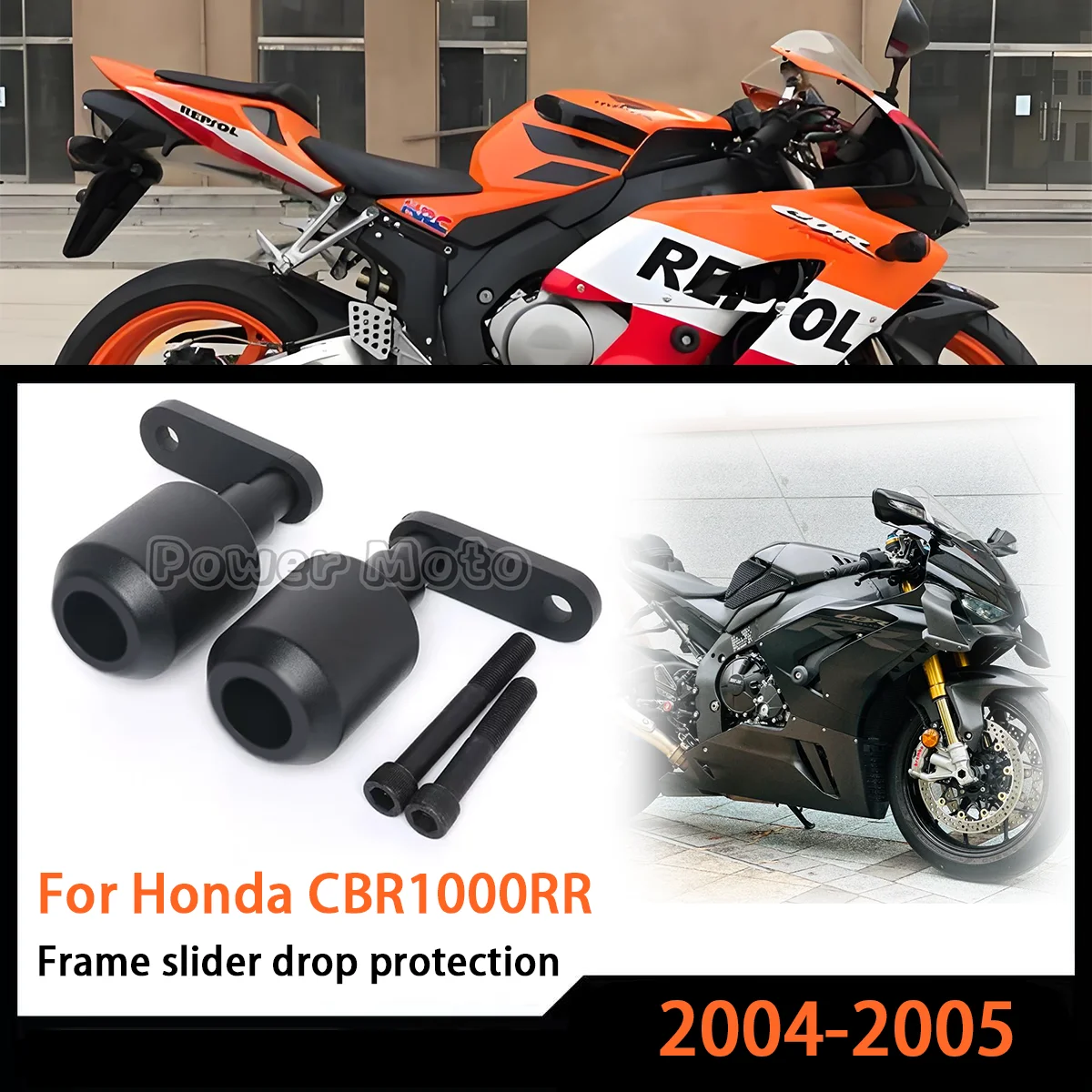 

Для Honda CBR1000RR 2004-2005 мотоциклетные слайдеры с ЧПУ, защитная защита, обтекатель, защита от падения, слайдер рамы