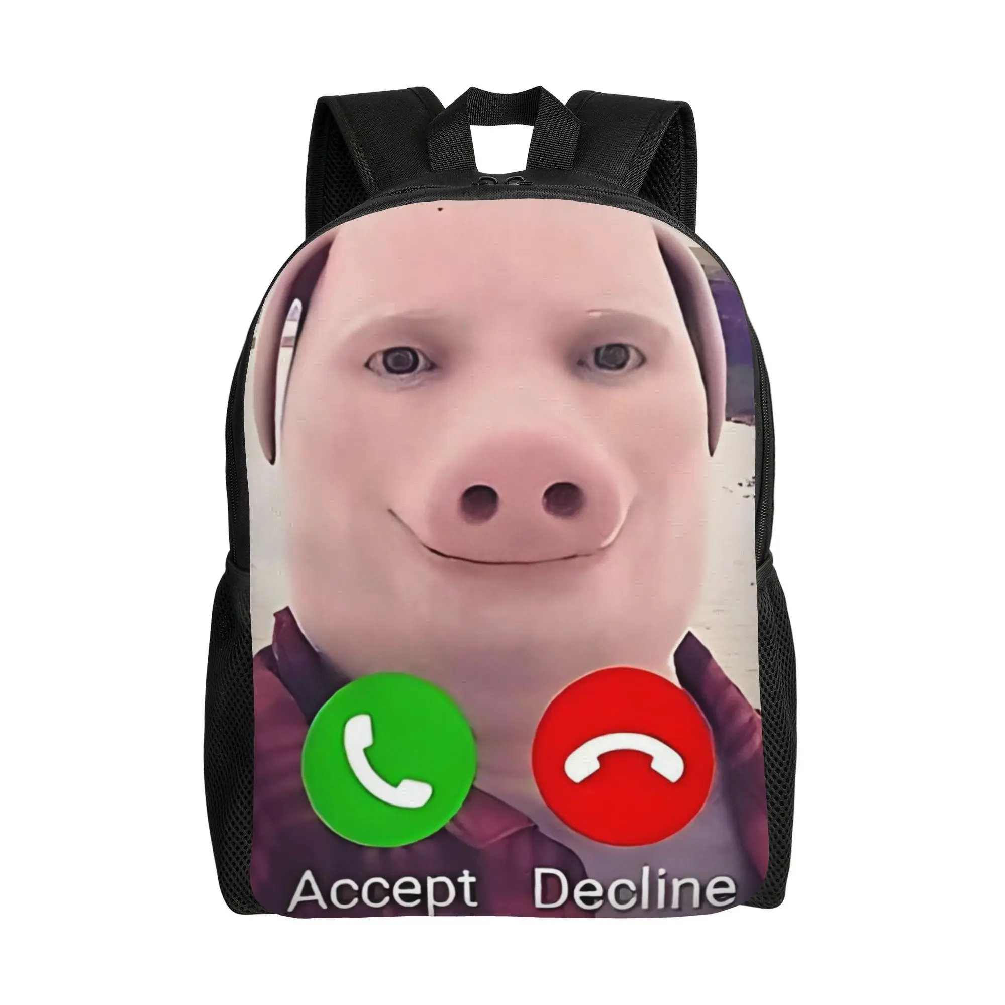 

Back to school season John Pork Is Calling 1 Backpack John Pork Ladies Dual-Use Backpack
