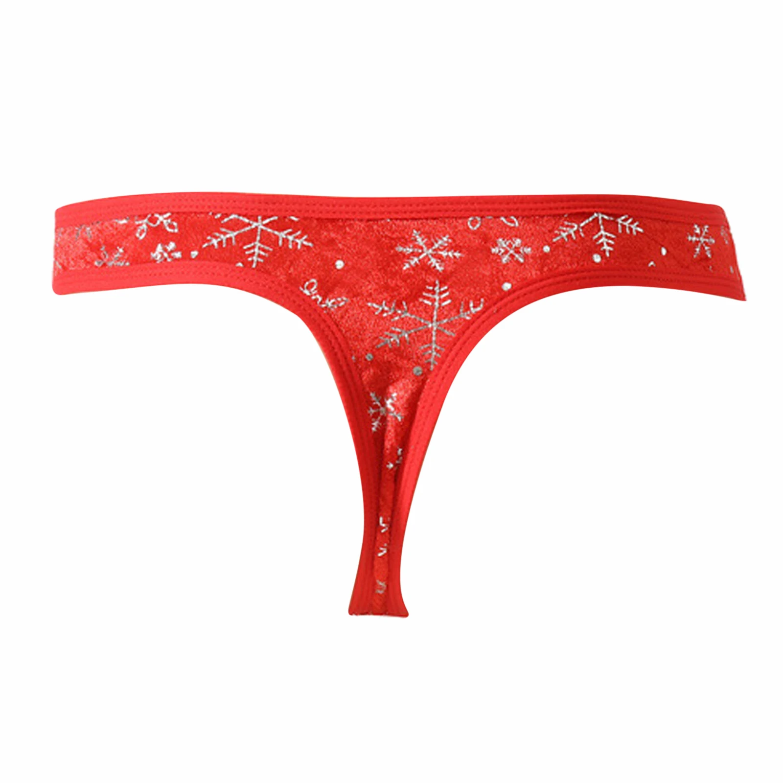 กางเกงในคริสต์มาสสำหรับผู้ชาย ลายเกล็ดหิมะวิบวับ พร้อมกล่องตกแต่งตลกๆ บ็อกเซอร์/จีสตริง สำหรับคู่รักในคืนเดทหรือเล่นเกม