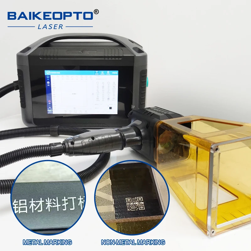 30W Portable Handheld Fiber Laser Marking Machine Lightweight Laser Marker for Car Rubber Wheel