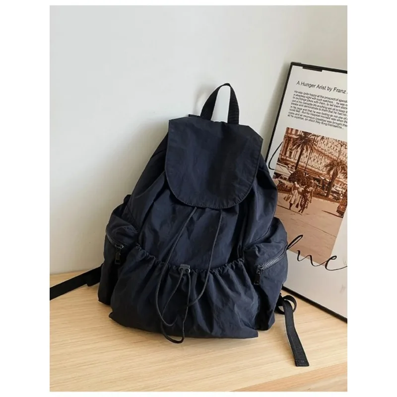 Damen Große Kapazität Reise Sport Bapa Lazy Sle Reißverschluss Kett String Doppelte Umhängetasche Weiches Nylon Wasserdicht