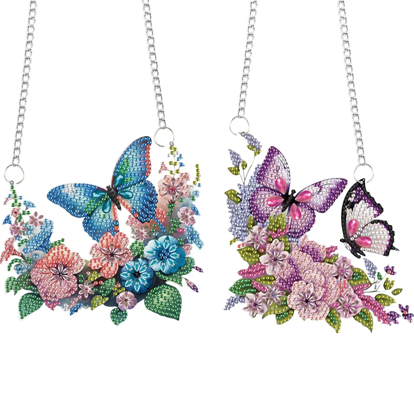 

Набор для алмазной мозаики: 2 шт. 2D плоских подвесок для окон с кристаллами и стразами, для декора дома