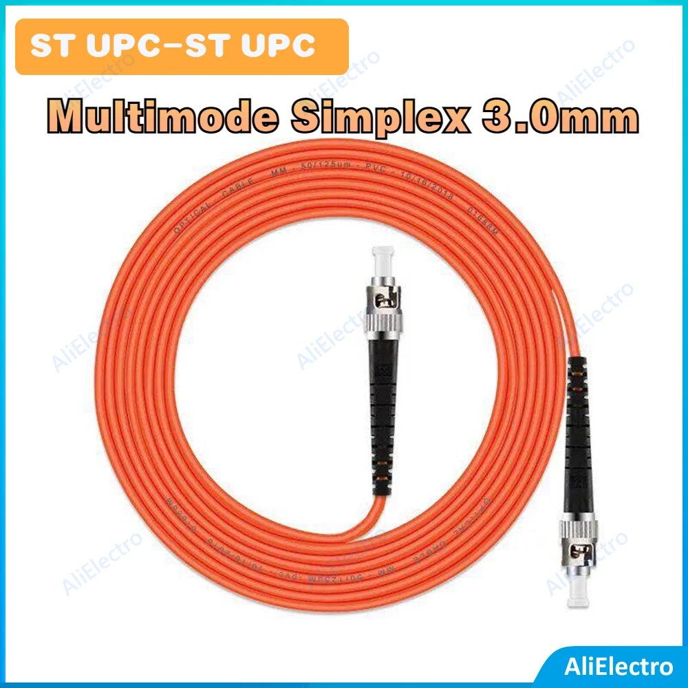 

ST UPC-ST UPC fiber optic patch cord cable Multimode Simplex 2.0/3.0mm OM2 62.5/125um 1/2/3/10/15/20/30/50m jumper