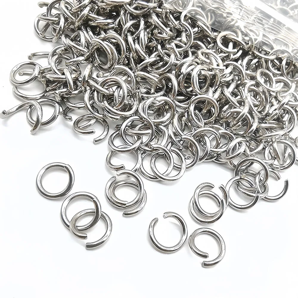 100-300Pcs 3-12mm Stainless Steel Open Jump Rings Split O Ring Connector for Necklace Bracelet Jewelry Making Findings Wholesale