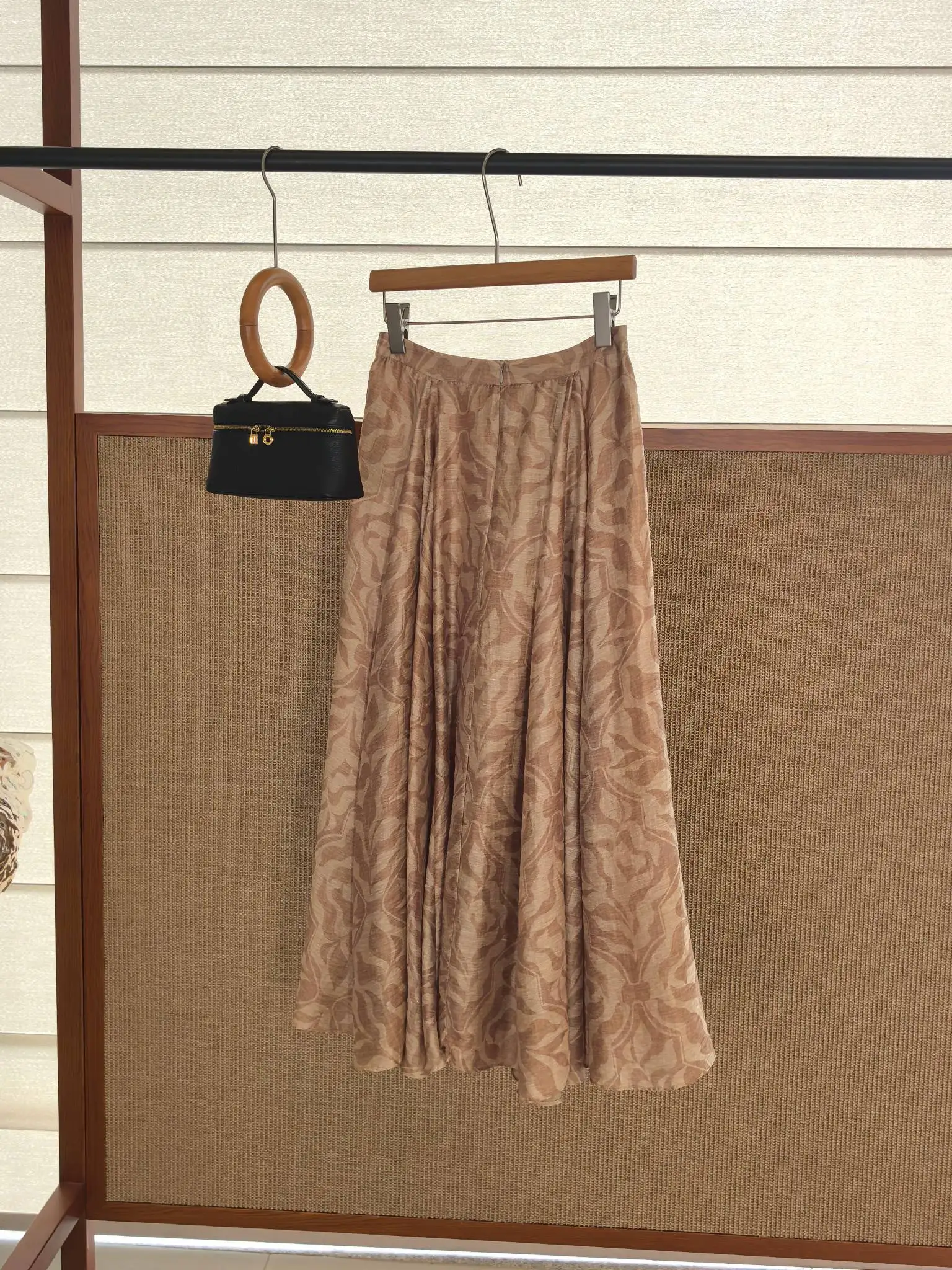 2026 Summer New Linen Blend Printed Skirt