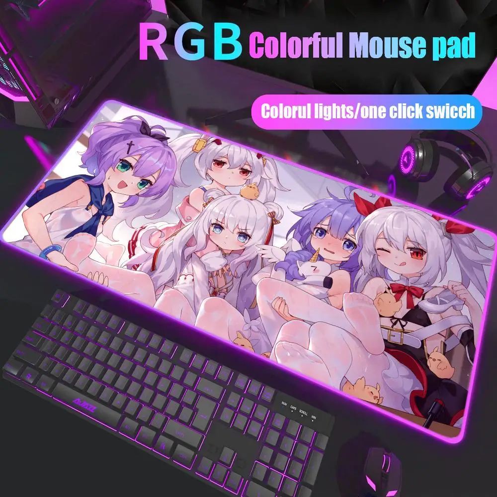 

Unicorn Azur Lane Mouse Pad Gamer Rgb Desk Mat Back Light Led Mousepad Setup Gaming Accessories Deskmat Big Mousepad Backlight