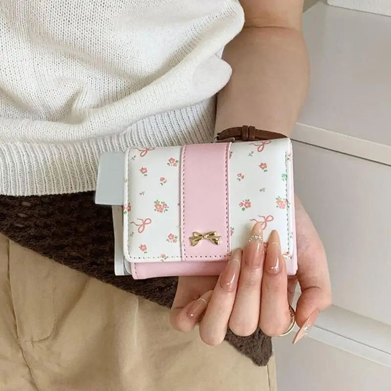 Trifold Clutch Purse,Minimalist Credit Card Holder,Women's Casual Wallets Fashion Purses Coin Cash Cards Purses