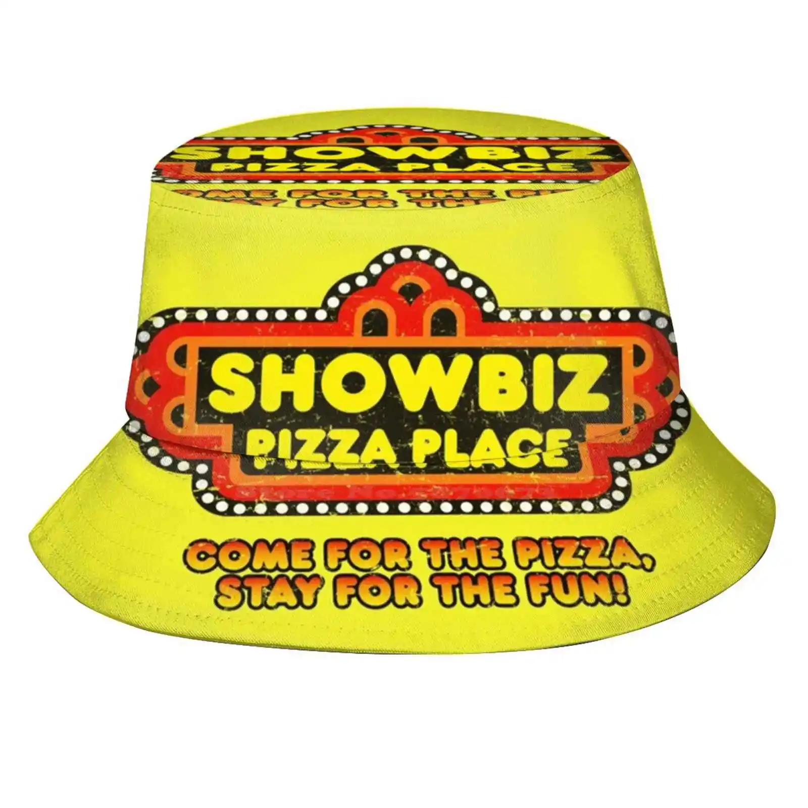 Distressed Showbiz Pizza Sun Cap Fisherman Hat Bucket Hats Showbiz Pizza Place Showbiz Billy Bob Showbiz Pizza Billy Bob