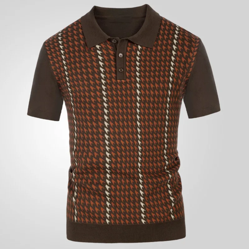 

Высококачественная охлаждающая шелковая трикотажная подставка Summer Busin ort Sve Men's Faion Plaid с вышивкой подходит для современного сле