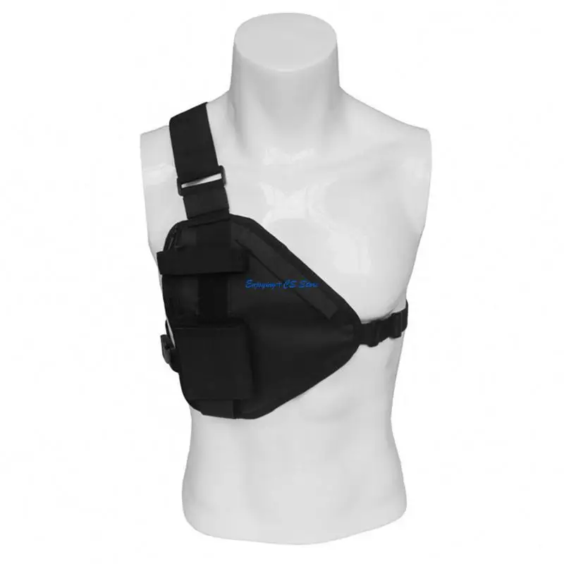 Y51d Men Men Gô -Rig Tag Streetwear Một chiếc áo vest Vội ve Túi chức năng Buckle