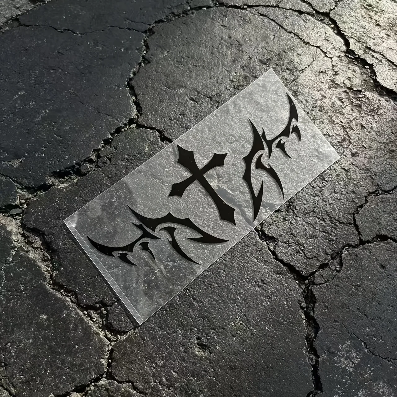 Gothic Tribal Cross Vinyl Sticker Waterproof Self-Adhesive Decal for Motorcycle Fairing Fuel Tank Helmet Car Window Decoration