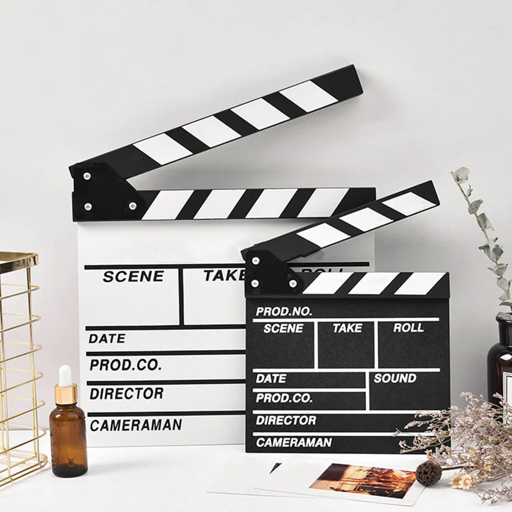 

Natural Wood Clapper Board Professional Film Photography Video Production Clapperboard Prop