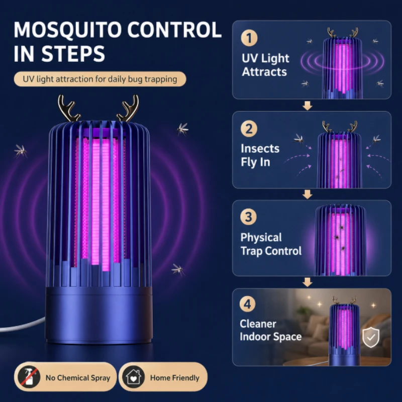 Energy Saving USB Mosquito Kil - Lighting Bug Decor recension och pris