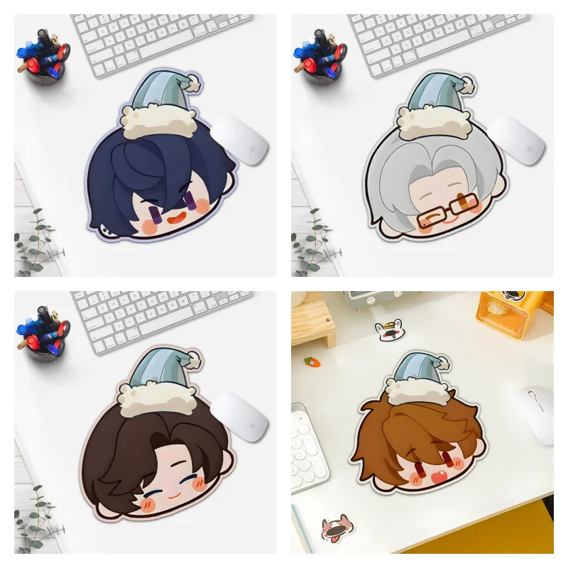 

New Tears of Themis Luke Pearce Artem Wing Marius von Hagen Cartoon Character Non-Slip Mouse Pad Shaped Non-Slip Desk Mat Gift